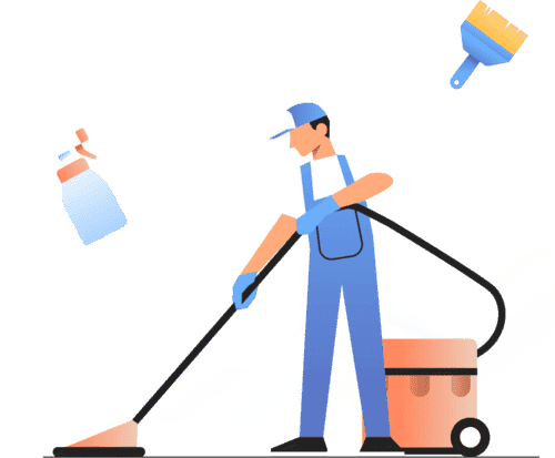 Cleaning and maintenance service illustration
