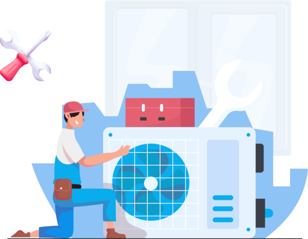 Technician working on an appliance