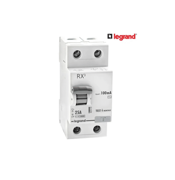 LEGRAND 25A - 100MA - DOUBLE POLE - RX3 RCCB