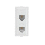 ANCHOR ROMA RJ 11 TELEPHONE JACK DOUBLE W/O SHUTTER